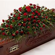 Beautiful Red Rose Coffin spray