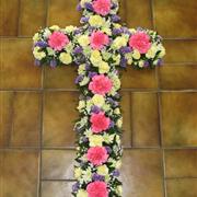 Loose floral cross