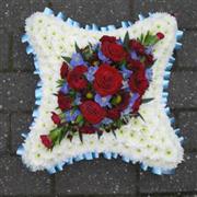 Beautiful Red and Blue Cushion