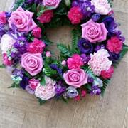 Pink and Purple Rose Wreath Ring