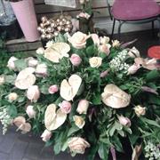 Pretty Pastel Coffin Spray