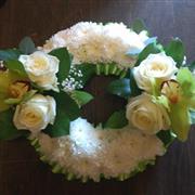 Green Orchid Wreath Ring